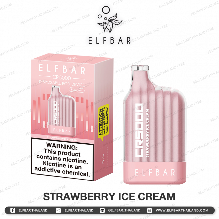 ELFBAR CR5000 Strawberry Ice Cream Make It Elf Enjoy Yourself cold-cures-that-work
